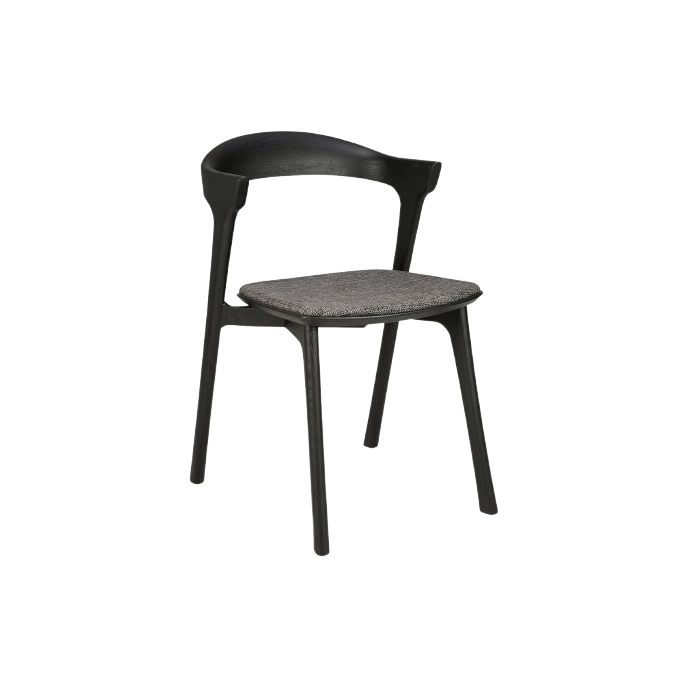 Chaise Bok en chêne noir - gris Ethnicraft