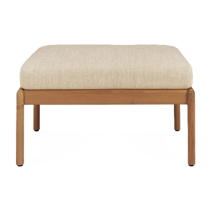 Repose-pieds en teck & tissu - couleur sable Ethnicraft