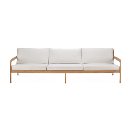 Canapé Jack en teck et tissu - couleur blanc cassé L 265 Ethnicraft