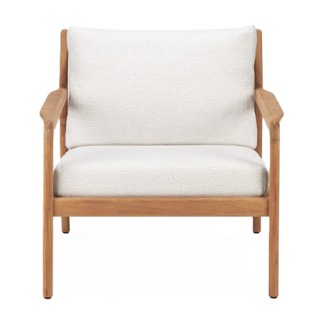 Fauteuil Jack en teck et tissu -  couleur Blanc cassé Ethnicraft