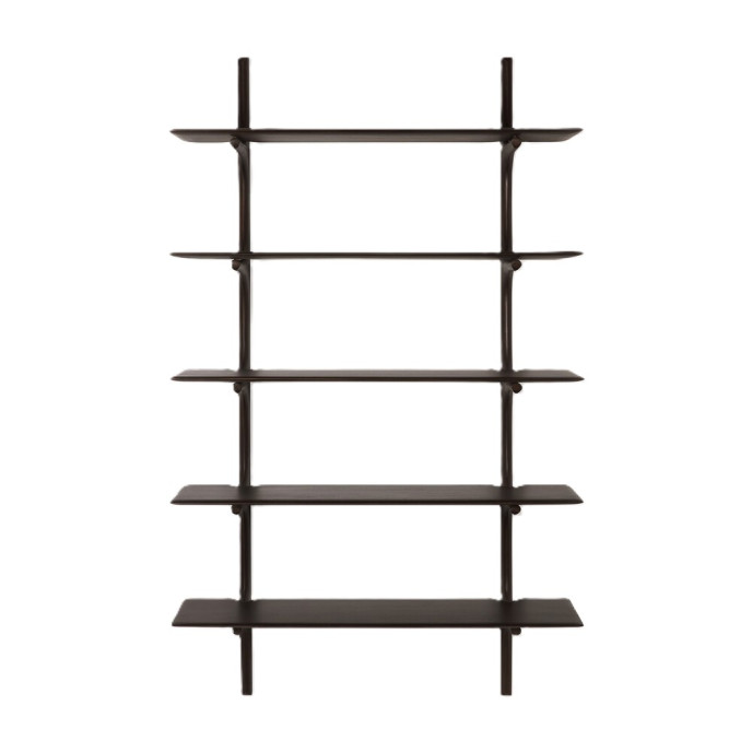 Etagère murale acajou brun foncé L100 H 197 Ethnicraft