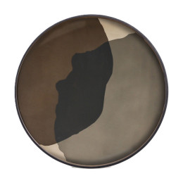 Plateau en verre Graphite Combined Dots Ethnicraft