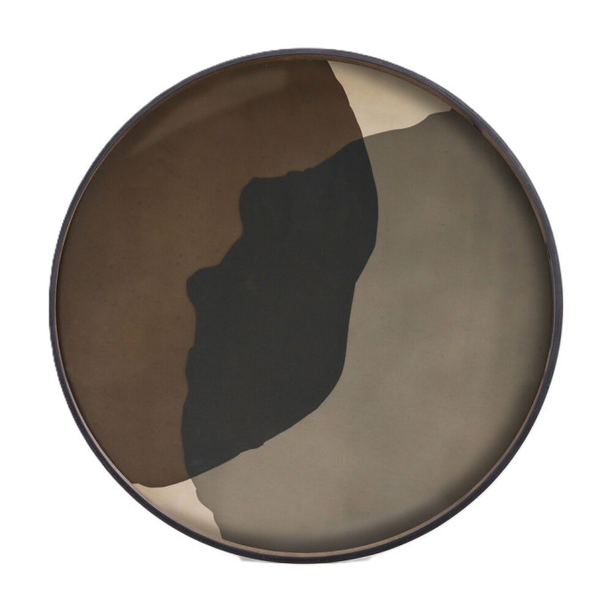 Plateau en verre Graphite Combined Dots Ethnicraft