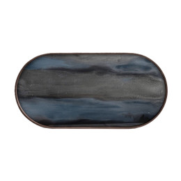 Plateau en verre Graphite Organic Ethnicraft