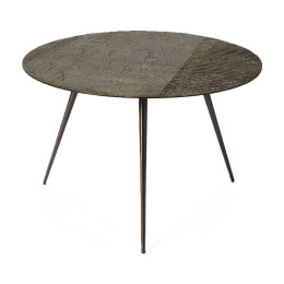 Table basse Luna - lava linear - whisky Ø 65 Ethnicraft