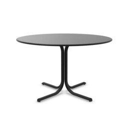 Table bord rond System - Noir Emu