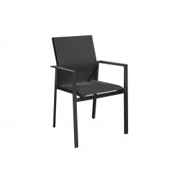 Fauteuil Empilable Delia Graphite Noir Proloisirs