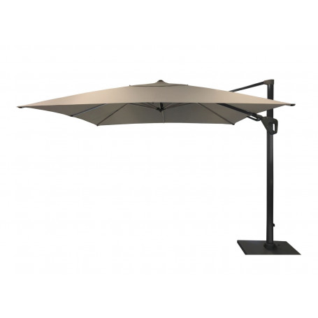 Parasol déporté Elios Novasun 3 x 3 m orientable chiné gris clair Océo