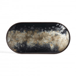 Plateau en verre Black Organic Ethnicraft