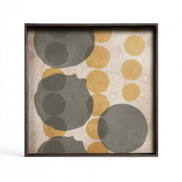 Plateau en verre Layered Dots cannelle Ethnicraft