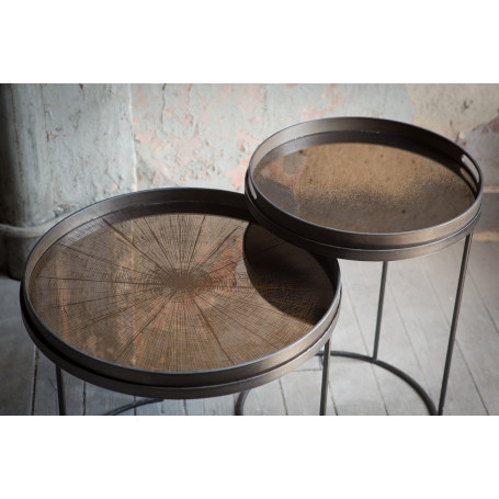 Set de tables d'appoint pour plateaux ronds Ethnicraft