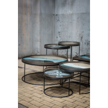 Set de tables basses pour plateaux ronds Ethnicraft