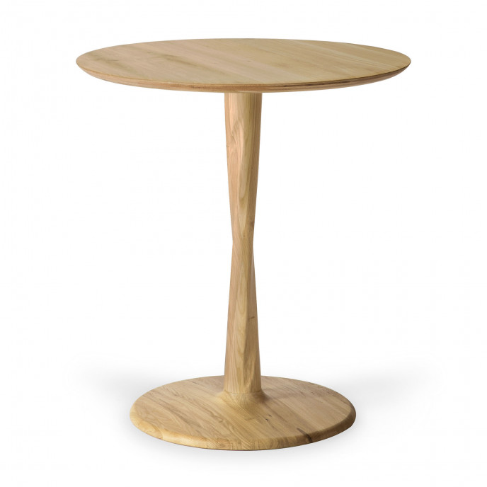 Table Torsion en chêne - vernis Ø 70 Ethnicraft Table Torsion en chêne - vernis Ø 70 Ethnicraft