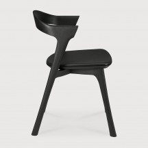 Chaise Bok en chêne noir - cuir noir Ethnicraft