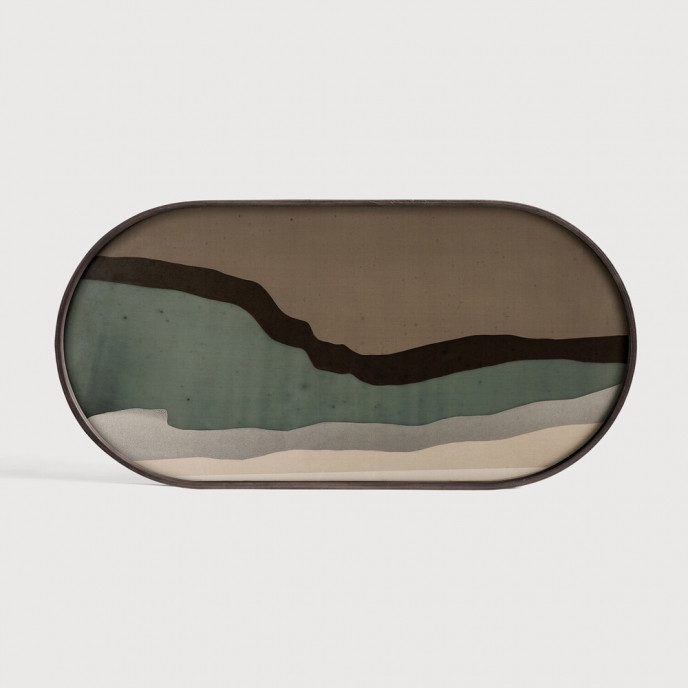 Plateau en verre Wabi Sabi graphite Ethnicraft