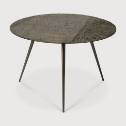 Table basse Luna - lava linear - whisky Ø 65 Ethnicraft