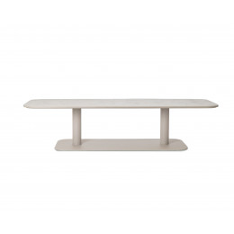 Table basse Kodo aluminium beige / plateau céramique L129 x H45 cm Vincent Sheppard