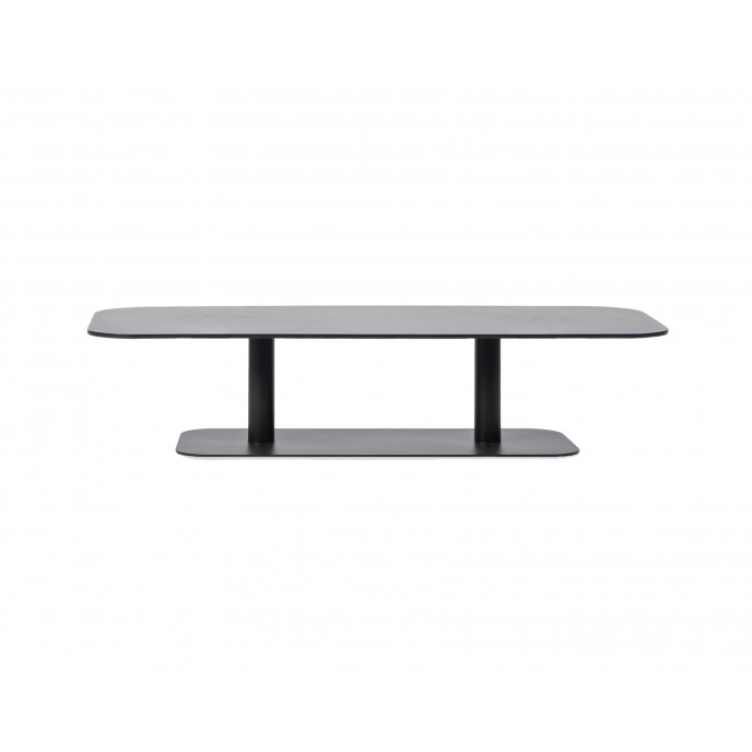 Table basse Kodo aluminium antracite / plateau céramique L129 x H45 cm Vincent Sheppard