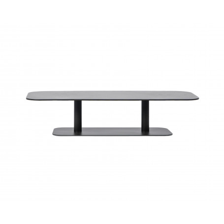 Table basse Kodo aluminium antracite / plateau céramique L129 x H45 cm Vincent Sheppard