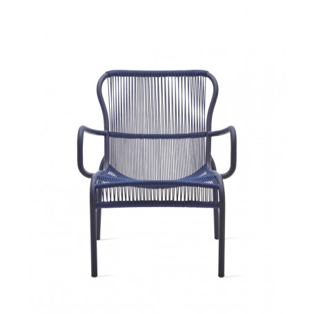 Fauteuil bas Loop / empilable - Cordage Bleu indigo Vincent Sheppard