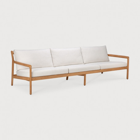 Canapé Jack en teck et tissu - couleur blanc cassé L 265 Ethnicraft