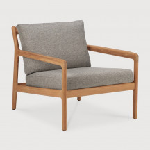 Fauteuil Jack en teck et tissu - couleur mocha Ethnicraft