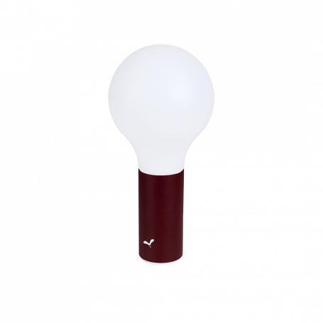 Lampe APLO de Fermob, Avec support aimanté, Cerise noire