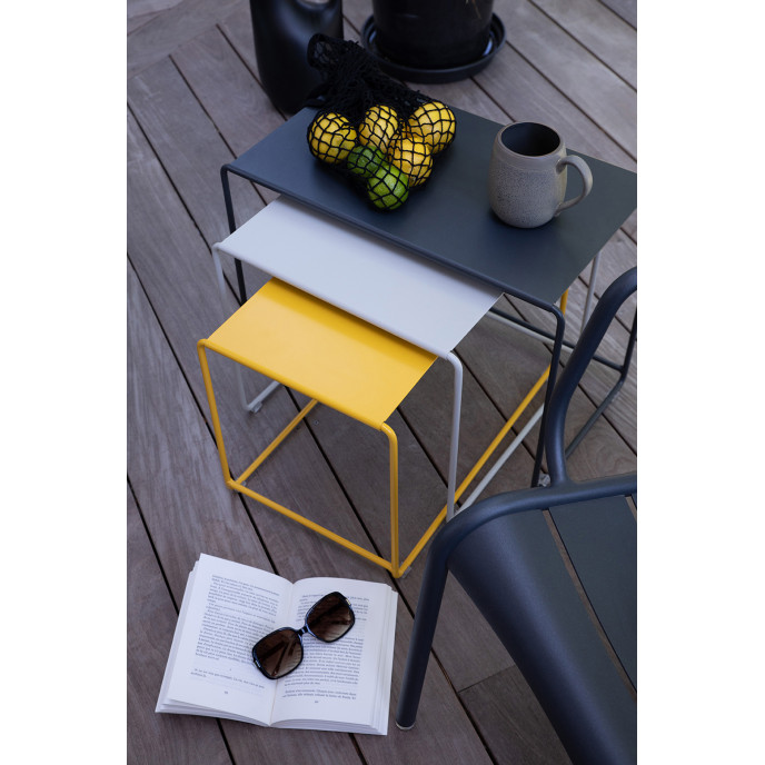 Lot De 3 Tables Gigogne Oulala Romarin/Cactus/Argile Fermob