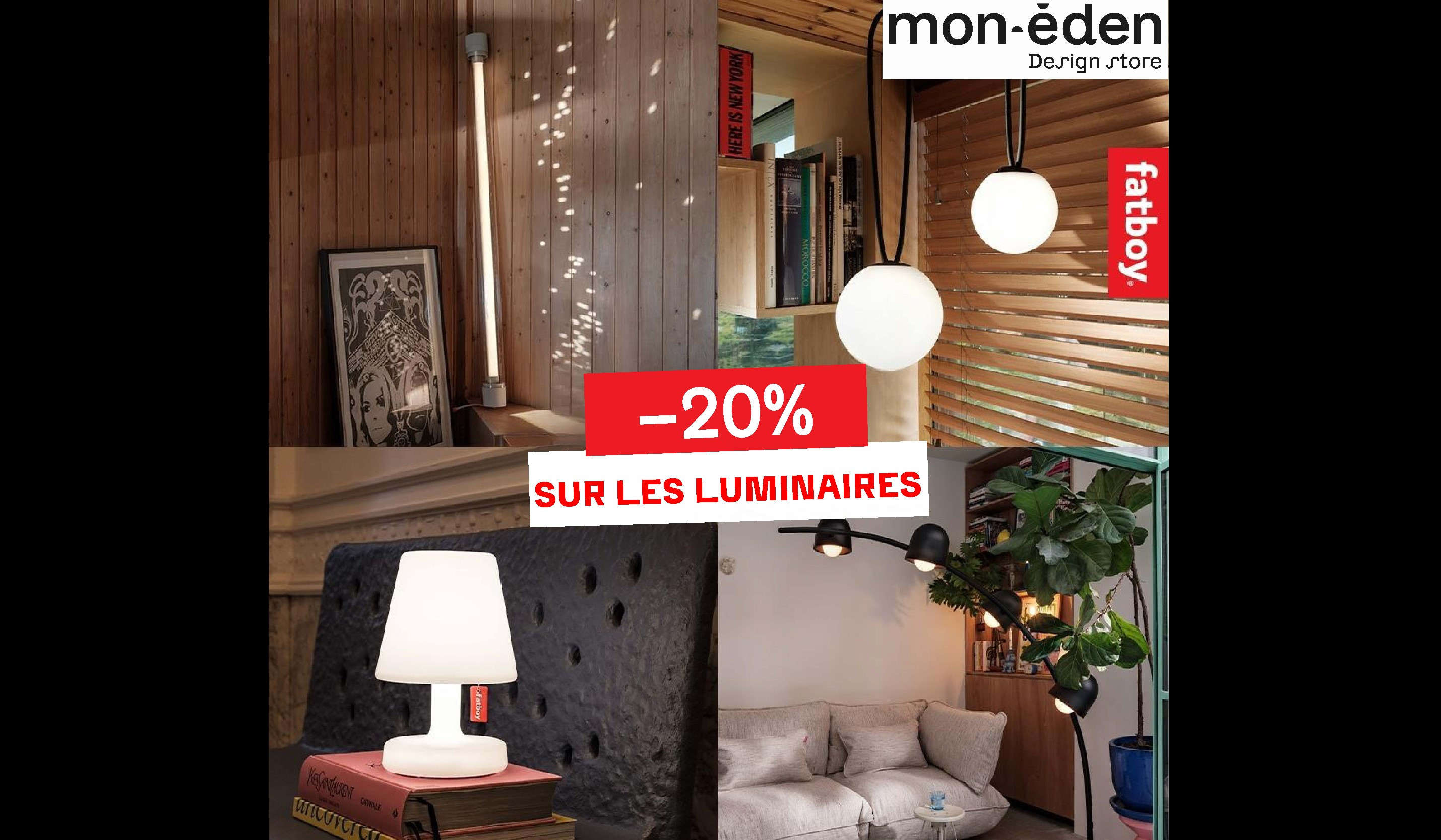 -20% sur les luminaires Fatboy !